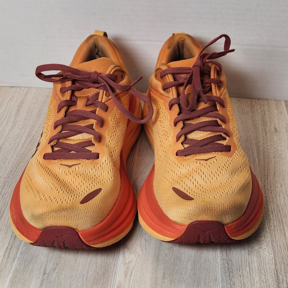 Hoka Womens W Bondi 8 Running Shoes size 9.5 Orange Sneakers (see pics) - Picture 3 of 15